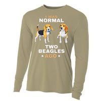 I Was Normal Two Beagles Ago Funny Dog Lover And Owner Cooling Performance Long Sleeve Crew