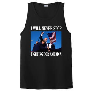 I Will Never Stop Fighting For America PosiCharge Competitor Tank