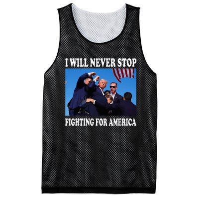 I Will Never Stop Fighting For America Mesh Reversible Basketball Jersey Tank