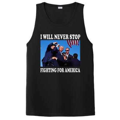 I Will Never Stop Fighting For America PosiCharge Competitor Tank