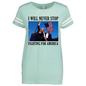 I Will Never Stop Fighting For America Enza Ladies Jersey Football T-Shirt