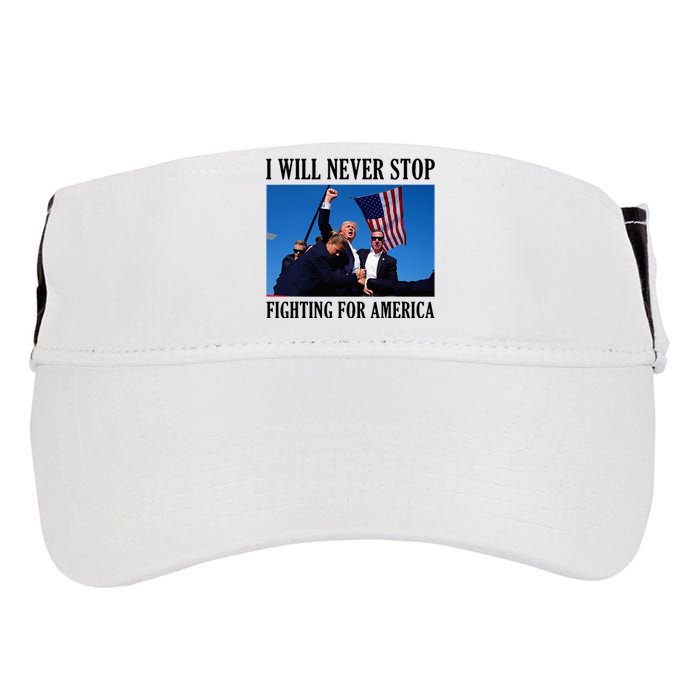 I Will Never Stop Fighting For America Adult Drive Performance Visor