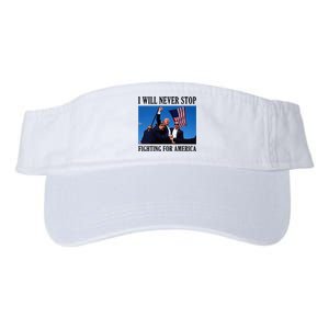 I Will Never Stop Fighting For America Valucap Bio-Washed Visor