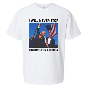 I Will Never Stop Fighting For America Sueded Cloud Jersey T-Shirt