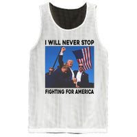 I Will Never Stop Fighting For America Mesh Reversible Basketball Jersey Tank