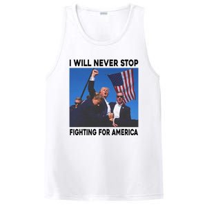 I Will Never Stop Fighting For America PosiCharge Competitor Tank