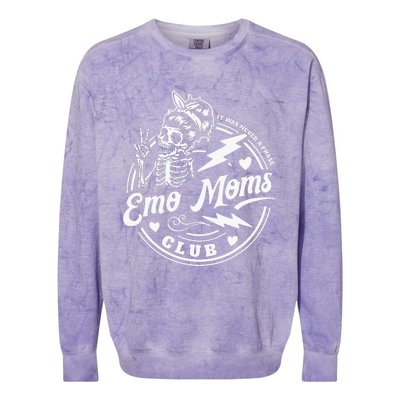 It Was Never A Phase Emo Moms Club Skeleton Colorblast Crewneck Sweatshirt