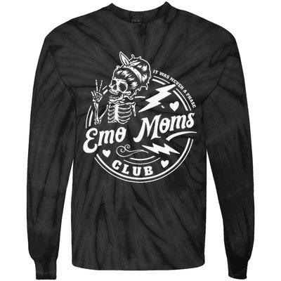 It Was Never A Phase Emo Moms Club Skeleton Tie-Dye Long Sleeve Shirt