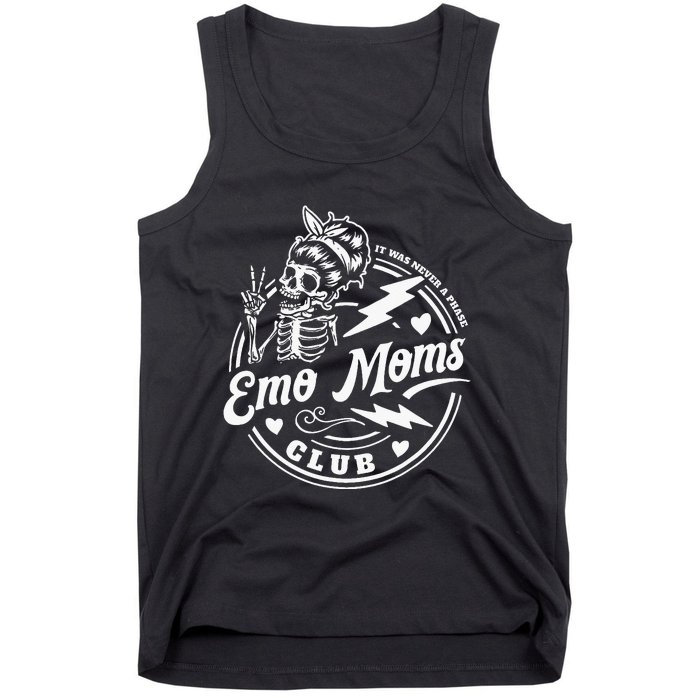 It Was Never A Phase Emo Moms Club Skeleton Tank Top