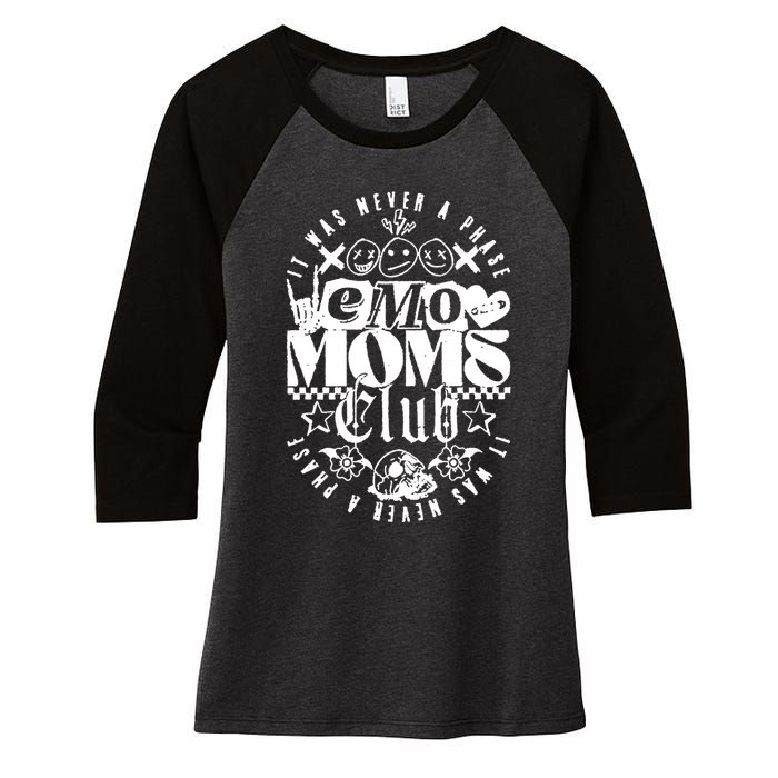 It Was Never A Phase Emo Moms Club Women's Tri-Blend 3/4-Sleeve Raglan Shirt