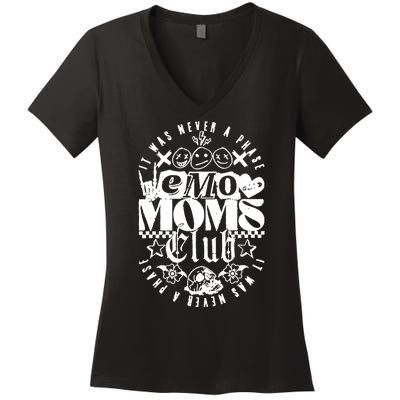 It Was Never A Phase Emo Moms Club Women's V-Neck T-Shirt