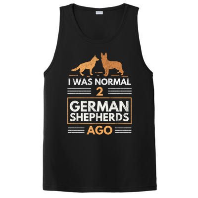 I Was Normal 2 Ger Shepherds Ago Dog Lovers Gift PosiCharge Competitor Tank