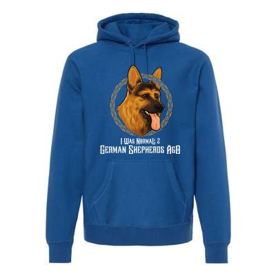 I Was Normal 2 Ger Shepherds Ago Cool Gift Premium Hoodie