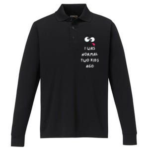 I Was Normal Two Ago Performance Long Sleeve Polo