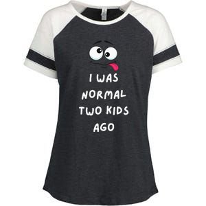 I Was Normal Two Ago Enza Ladies Jersey Colorblock Tee