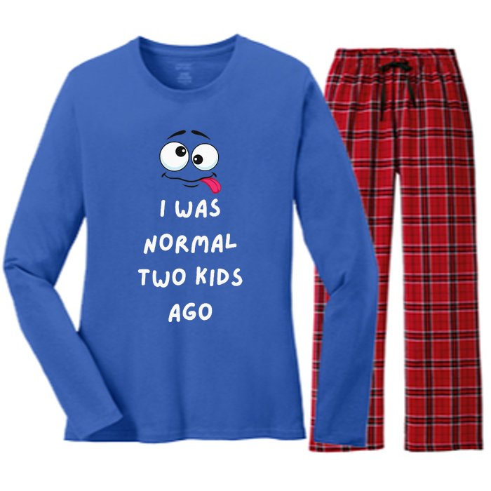 I Was Normal Two Ago Women's Long Sleeve Flannel Pajama Set 