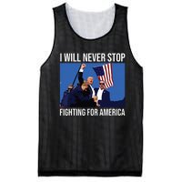 I Will Never Stop Fighting For America Trump Quote Mesh Reversible Basketball Jersey Tank