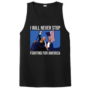 I Will Never Stop Fighting For America Trump Quote PosiCharge Competitor Tank