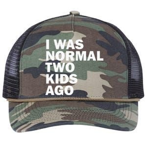 I Was Normal Two Ago Father Day Dad Daddy Papa Pops Retro Rope Trucker Hat Cap