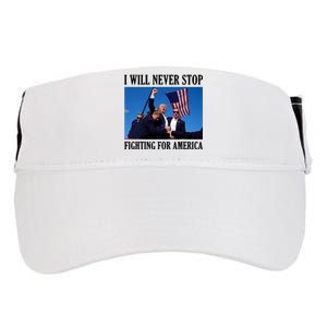 I Will Never Stop Fighting For America Adult Drive Performance Visor