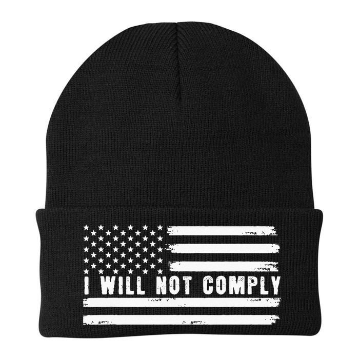 I Will Not Comply Knit Cap Winter Beanie