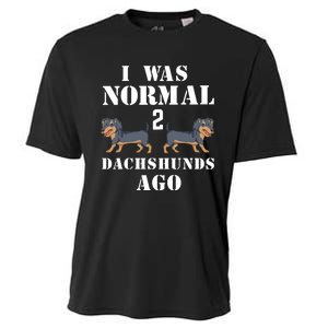 I Was Normal 2 Dachshunds Ago Cooling Performance Crew T-Shirt