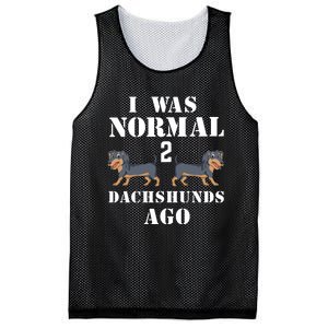 I Was Normal 2 Dachshunds Ago Mesh Reversible Basketball Jersey Tank