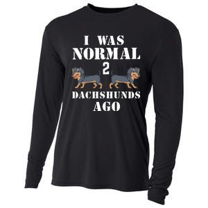 I Was Normal 2 Dachshunds Ago Cooling Performance Long Sleeve Crew