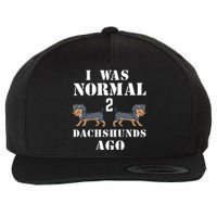 I Was Normal 2 Dachshunds Ago Wool Snapback Cap