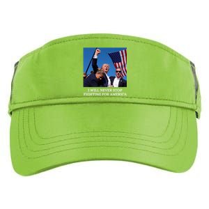 I Will Never Stop Fighting For America Adult Drive Performance Visor