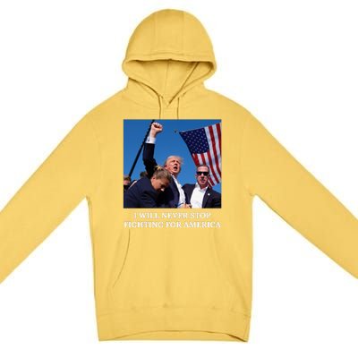 I Will Never Stop Fighting For America Premium Pullover Hoodie