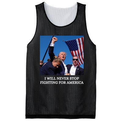 I Will Never Stop Fighting For America Mesh Reversible Basketball Jersey Tank