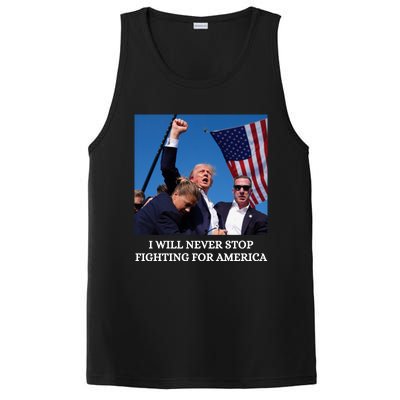 I Will Never Stop Fighting For America PosiCharge Competitor Tank