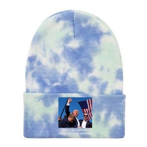 I Will Never Stop Fighting For America Tie Dye 12in Knit Beanie