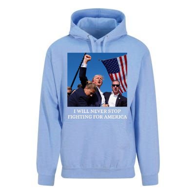 I Will Never Stop Fighting For America Unisex Surf Hoodie