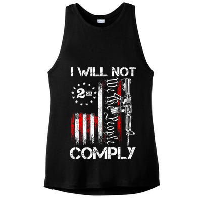 I Will Not Comply 2nd Amendment Gun Owner Ladies PosiCharge Tri-Blend Wicking Tank