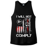 I Will Not Comply 2nd Amendment Gun Owner Ladies PosiCharge Tri-Blend Wicking Tank