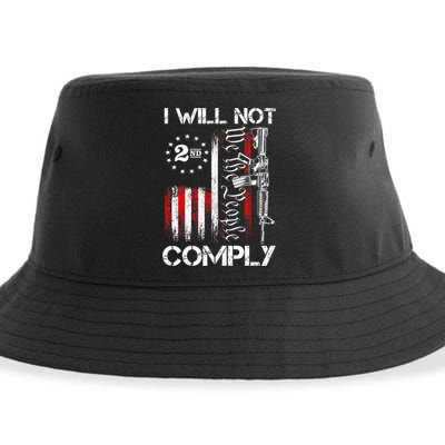 I Will Not Comply 2nd Amendment Gun Owner Sustainable Bucket Hat
