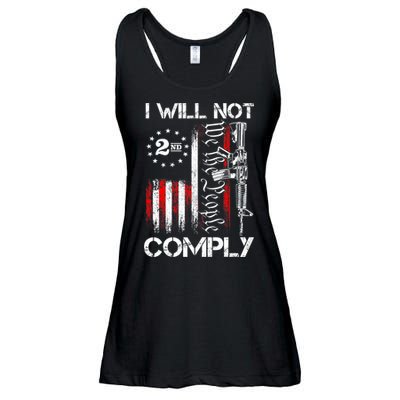 I Will Not Comply 2nd Amendment Gun Owner Ladies Essential Flowy Tank