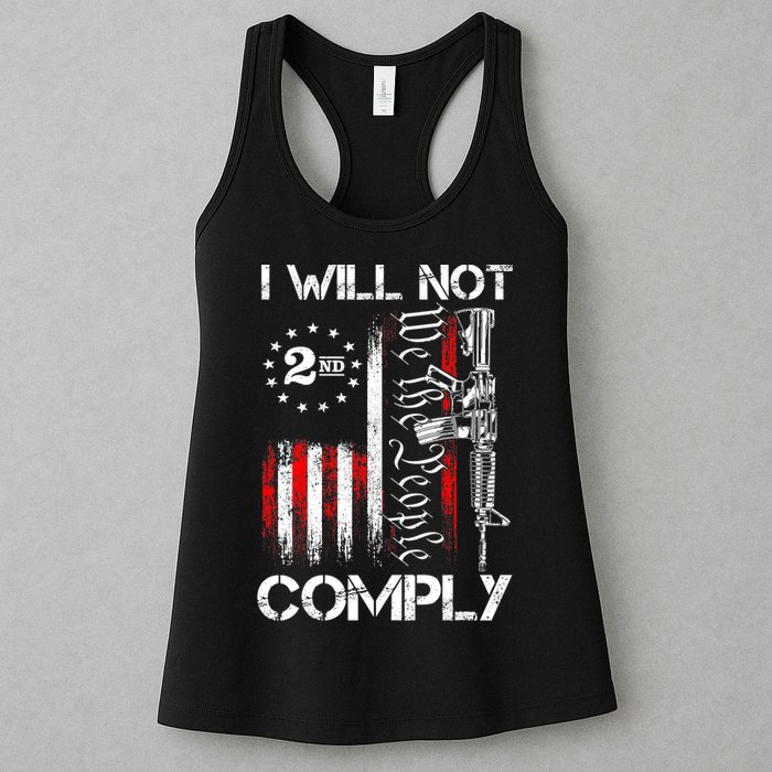 I Will Not Comply 2nd Amendment Gun Owner Womens Tank Top