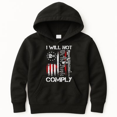 I Will Not Comply 2nd Amendment Gun Owner Kids Hoodie