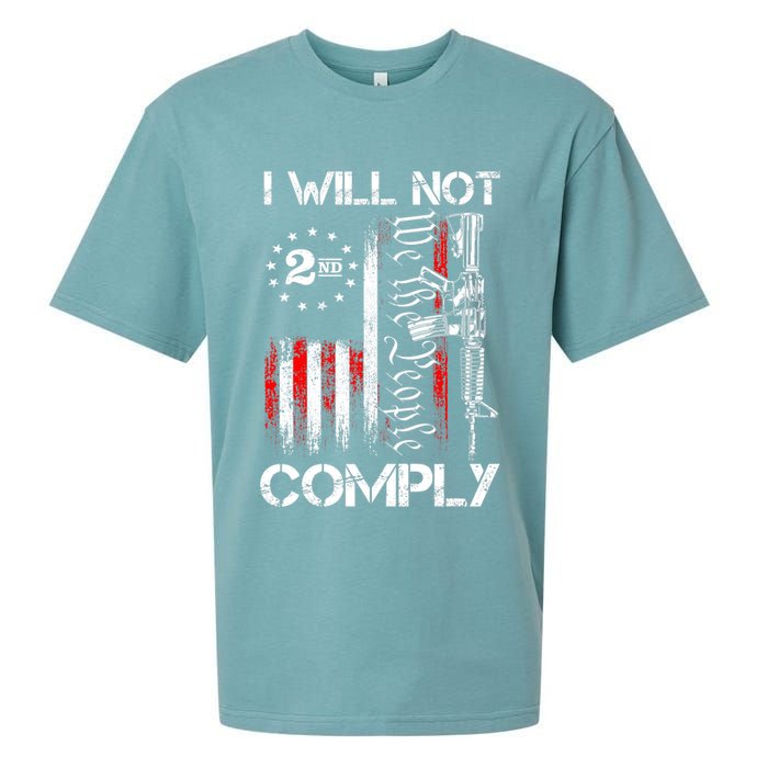 I Will Not Comply 2nd Amendment Gun Owner Sueded Cloud Jersey T-Shirt
