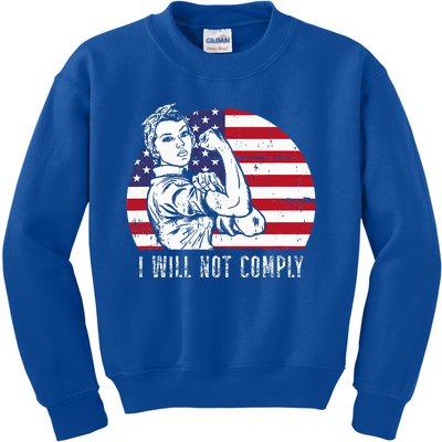 I Will Not Comply Kids Sweatshirt