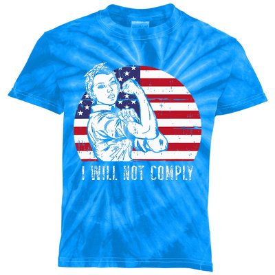 I Will Not Comply Kids Tie-Dye T-Shirt