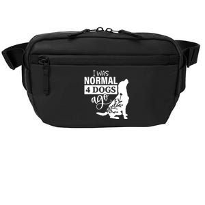 I Was Normal 4 Dogs Ago Funny Dog Lovers Crossbody Pack