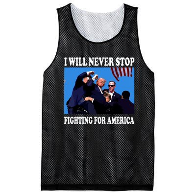 I Will Never Stop Fighting For America Mesh Reversible Basketball Jersey Tank