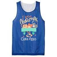 I Was Normal 3 Cats Ago Funny Kitten Lover Gift Cool Gift Mesh Reversible Basketball Jersey Tank