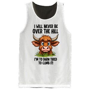 I Will Never Be Over The Hill Mesh Reversible Basketball Jersey Tank