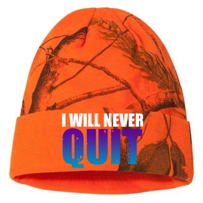 I Will Never Quit Suicide Prevention Kati Licensed 12" Camo Beanie