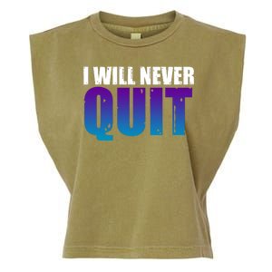 I Will Never Quit Suicide Prevention Garment-Dyed Women's Muscle Tee